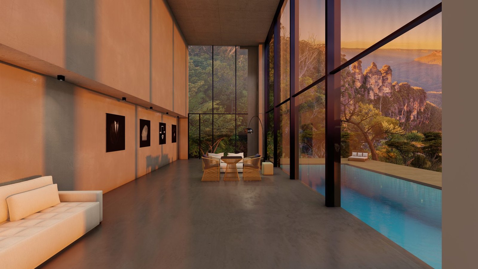 Modern villa — living room